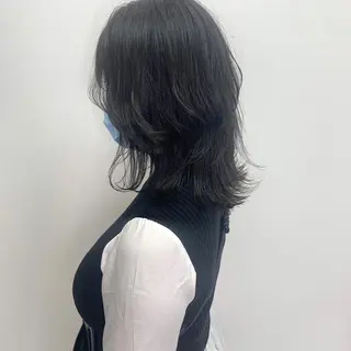 ミディアム カラー 𖧷 ⁺. 大人ヘア Yui 𓂃𓈒𓏸のヘアスタイル