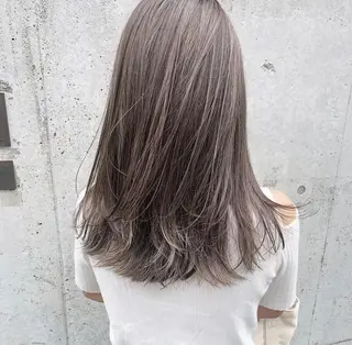 セミロング カラー HATSUMEI ゆうまのヘアスタイル