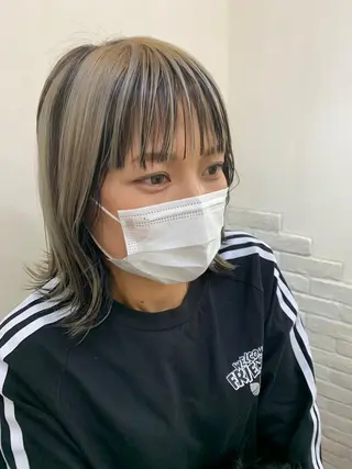 ショート カラー ヘアアレンジ きむえり/髪質改善 /うねり広がり改善のヘアスタイル
