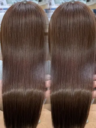 セミロング カラー 髪質改善TR特化 副店長 坂田一樹】のヘアスタイル