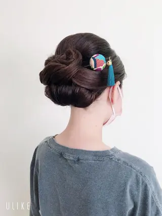ヘアアレンジ ツノガイ エリのヘアスタイル