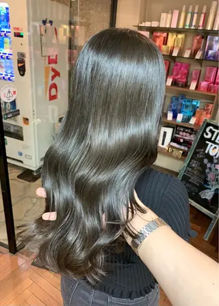 セミロング カラー 矢野 晃平のヘアスタイル