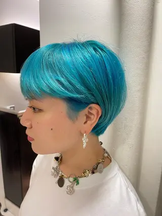 ショート カラー ヘアアレンジ 秋葉 一郎のヘアスタイル
