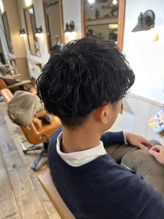 ショート パーマ メンズ 透明感カラー/ボブ /佐藤伶のヘアスタイル
