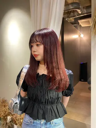 セミロング カラー 🌼花屋併設🌼 木下奈々望のヘアスタイル