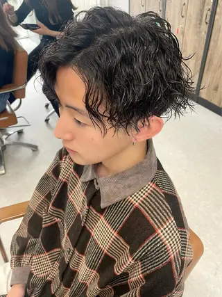 ショート パーマ メンズ メンズ似合わせ🪞 kotoriのヘアスタイル