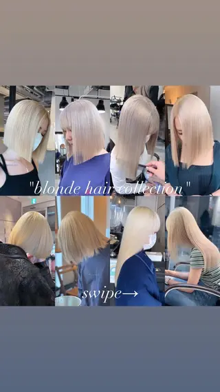 セミロング カラー 💜ハイトーン💛 マジカルかいちゃんのヘアスタイル