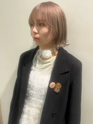 ミディアム カラー 透明感カラー人気 ナンバーワンMIYUのヘアスタイル