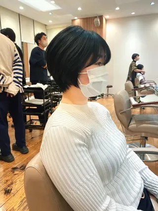 ショート カラー パーマ 🍃服部 雅哉🍃銀座◎のヘアスタイル