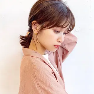 ミディアム カラー ヘアアレンジ Sana / 韓国ヘア / カラーのヘアスタイル