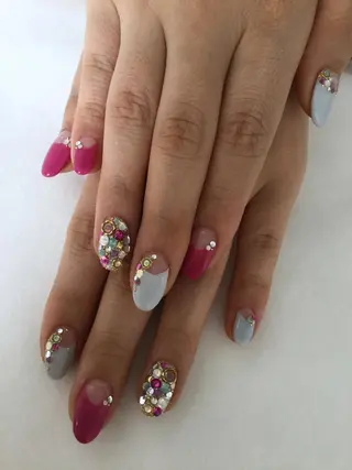 ネイル 💎🐰 saki. m 🐰💎のネイルデザイン