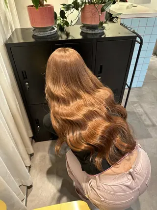 ロング カラー HANAME 原宿美容室のヘアスタイル