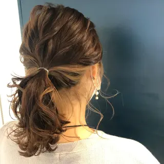 ミディアム カラー chiaki .のヘアスタイル