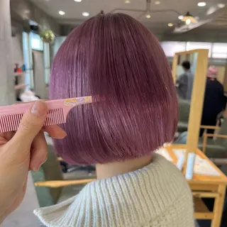 ショート カラー オタク美容師🛍/ 酸性ストレート/艶髪のヘアスタイル