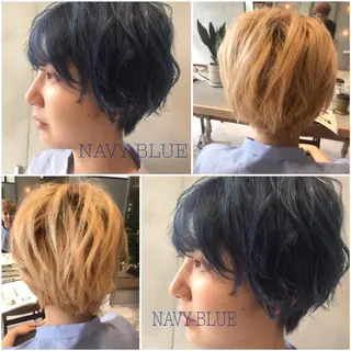 ショート カラー オリーブ透明感カラー 表参道/MIKUのヘアスタイル