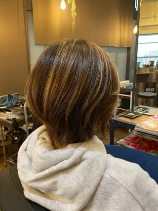 ミディアム 吉川 眞之亮のヘアスタイル