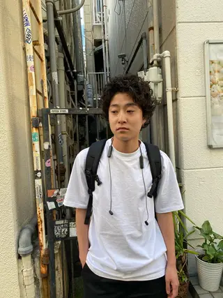 ショート パーマ メンズ 吉武 茂暉のヘアスタイル