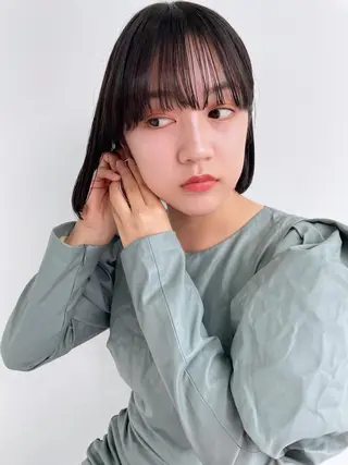 ミディアム カラー パーマ 💖美髪矯正💖 辻未侑のヘアスタイル