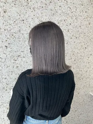 ミディアム カラー 髪質改善.縮毛矯正 ×韓国ヘアyukiのヘアスタイル