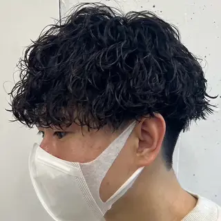 ミディアム パーマ メンズ 立川メンズ特化/ パーマ職人/氣田瞬介のヘアスタイル