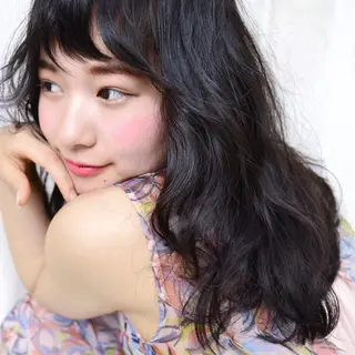 ロング パーマ 花井 啓好のヘアスタイル