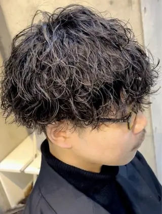 パーマ メンズ メンズ/シャドウ/ 波巻き/kyogoのヘアスタイル