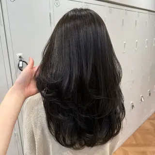 ロング カラー ヘアアレンジ キヨミ 韓国レイヤーカットのヘアスタイル