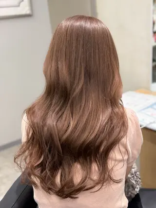 ロング カラー 巻ける髪質改善🫧ハ イライト/永田汰伊智のヘアスタイル