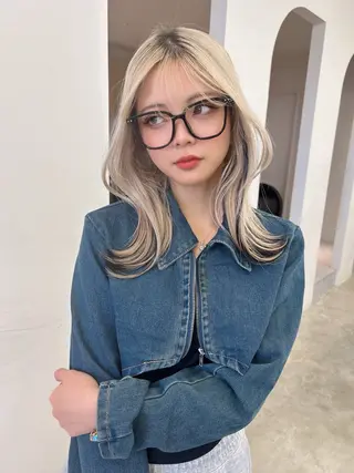 ミディアム カラー noa  🦋 ブリーチ/暖色のヘアスタイル