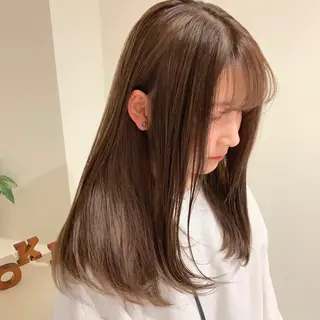 ミディアム カラー 清水 亮太／赤み消しカラーのヘアスタイル