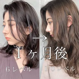 セミロング カラー 北間 寛哉のヘアスタイル
