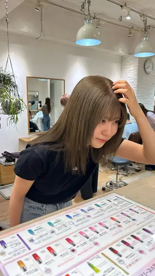 ミディアム カラー じゅわっと暖色カラー 🍊Moemiのヘアスタイル