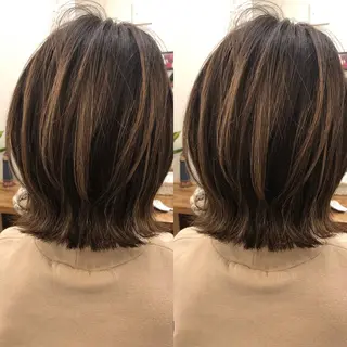ミディアム 長谷川 沙紀のヘアスタイル