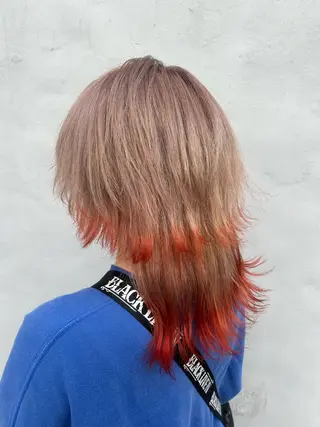 カラー ダブルスキルエクステ /羽エクステ白石宇由のヘアスタイル