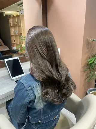 ロング 韓国風パーマ/ヘア セット/店長みづきのヘアスタイル