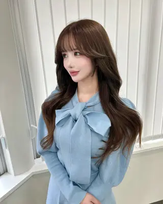 ロング カラー nanaka 🤍韓国ワンホンヘアのヘアスタイル