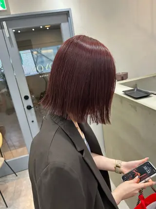 ミディアム カラー ヘアアレンジ ボブ /ニュアンス/ satomi🧸💖のヘアスタイル