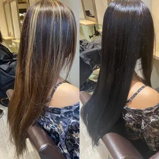 ロング 新宿No.1艶髪矯正 美艶カラー/FUKAのヘアスタイル