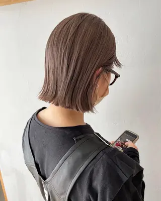 ショート カラー オリーブ/縮毛♡ Natsuno🩰のヘアスタイル