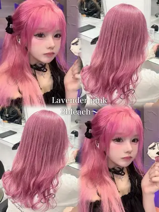 ロング カラー ヘアアレンジ えびけん/色落ちまで 可愛い♥️のヘアスタイル