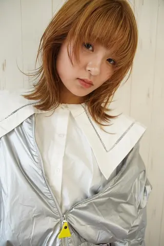 セミロング 長芝 遥香のヘアスタイル