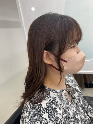 セミロング カラー 冨木 雄斗のヘアスタイル