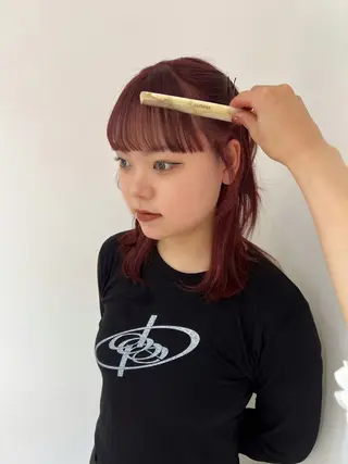 ミディアム 🎀ダブルカラー/ ピンク×ガーリー🎀のヘアスタイル