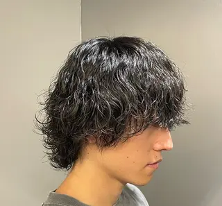 セミロング カラー パーマ ヘアアレンジ メンズ fifth 石川 凪のヘアスタイル