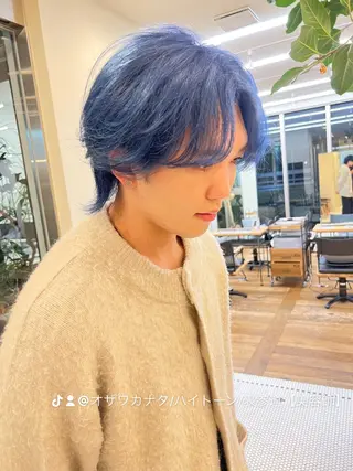 ショート カラー メンズ 抜きっぱなしブロンド /ハイトーン/カナタのヘアスタイル