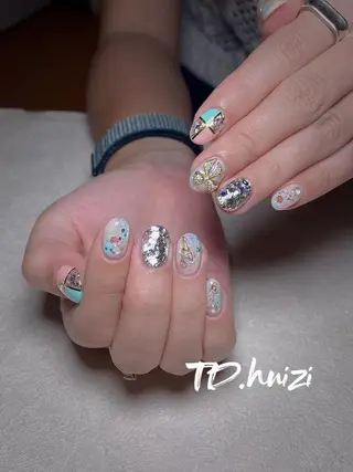 ショート めぐみのネイルサロン スタッフ練習のネイルデザイン