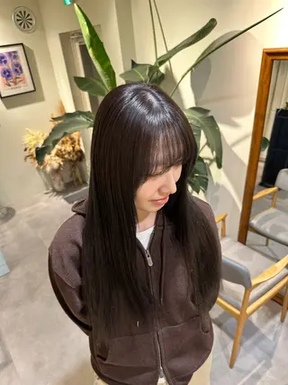 ロング カラー HANAME 原宿美容室のヘアスタイル