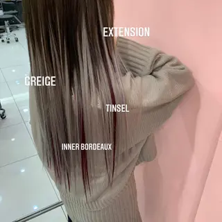 ミディアム カラー エクステ🩵ブリーチ 韓国ヘア🩵KAEのヘアスタイル