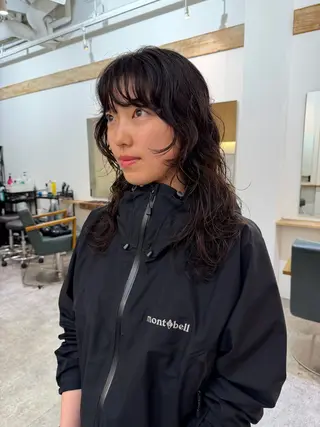 セミロング 水野谷愛/ボブ/ レイヤー/暖色カラーのヘアスタイル