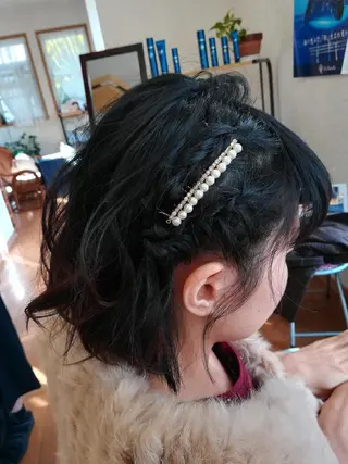 ミディアム 加藤 千秋のヘアスタイル